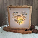 Plotterdatei Weihnachtsworte Wortwolke Herz