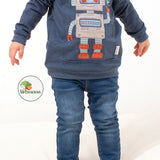 Stickdatei Doodle Applikation - Roboter Rob - 4 Größen - 8 Formate