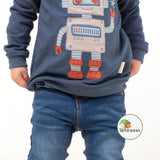 Stickdatei Doodle Applikation - Roboter Rob - 4 Größen - 8 Formate