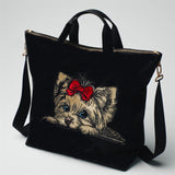 Stickdatei Applikation Yorkshire Terrier "Elsa" - realistisch - FÜR HELLE & DUNKLE STOFFE