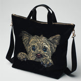 Stickdatei Applikation Yorkshire Terrier "Cindy" - realistisch - FÜR HELLE & DUNKLE STOFFE