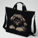 Stickdatei Affenpinscher "Caleb" - realistisch - FÜR DUNKLE STOFFE