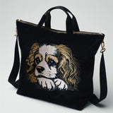 Stickdatei Applikation King Charles Cavalier Spaniel "Lotte" - realistisch - FÜR HELLE & DUNKLE STOFFE