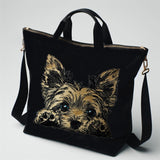 Stickdatei Applikation Yorkshire Terrier "Lucy" - realistisch - FÜR HELLE & DUNKLE STOFFE