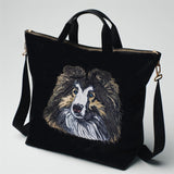 Stickdatei Applikation Collie "Ian" - realistisch - FÜR HELLE & DUNKLE STOFFE