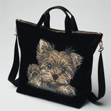 Stickdatei Applikation Yorkshire Terrier Welpe "Benny" - realistisch - FÜR HELLE & DUNKLE STOFFE