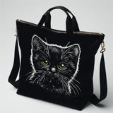 Stickdatei schwarze Katze "Enso" - realistisch - FÜR DUNKLE STOFFE
