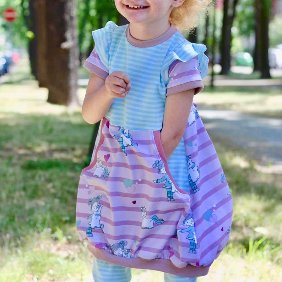 Schnittmuster Zuckerwatte - Kleid für Kinder Größe 56-164 - Sewando