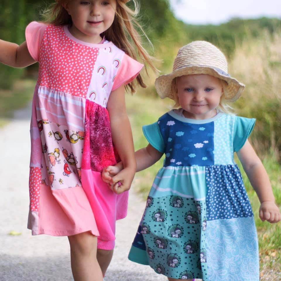 Schnittmuster Restekleid Farbexplosion Größe 74-164 - Sewando