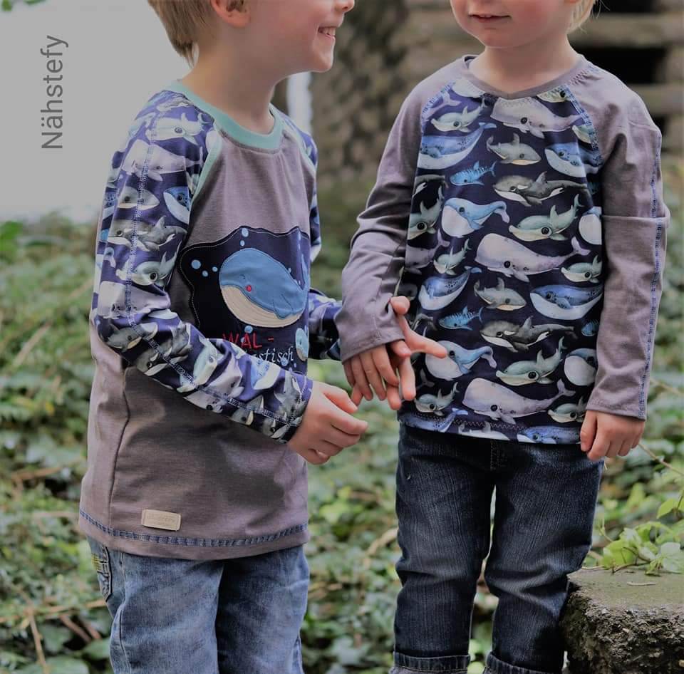 SKAGERRAK Kinder Raglanshirt | Schnittmuster PDF | Größe 74–164 | Boheme - Sewando