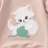 Stickdatei Katze 1 mit Wollknäuel 3 Größen