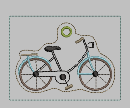 Stickdatei ITH Fahrrad Schlüsselanhänger - Sewando