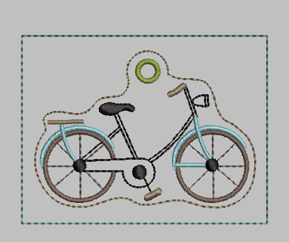 Stickdatei ITH Fahrrad Schlüsselanhänger - Sewando