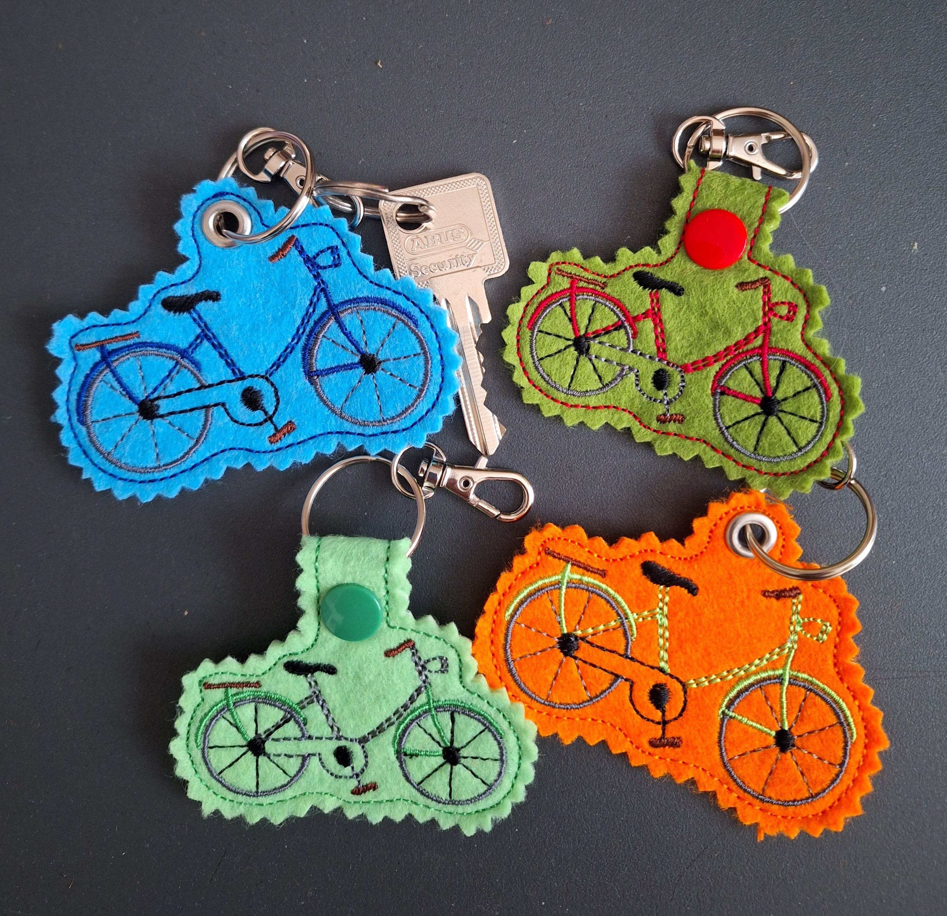 Stickdatei ITH Fahrrad Schlüsselanhänger - Sewando