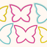 6x Stickdatei "Deko Falter" ITH Schmetterling mit Applikation