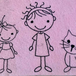 Stickdatei Strichmännchen Familie Set 196 - Sewando