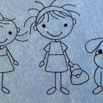 Stickdatei Strichmännchen Familie Set 196 - Sewando