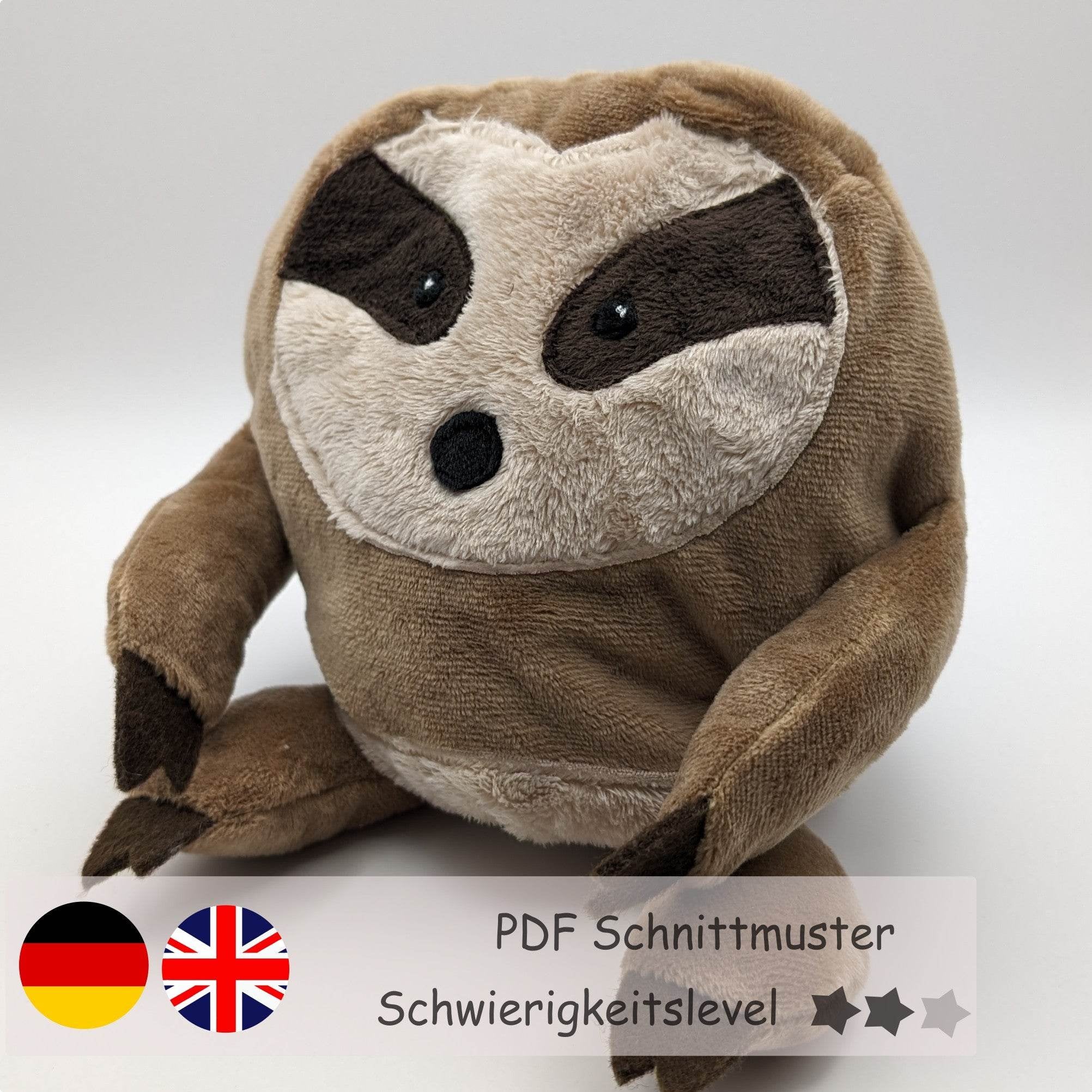 Wendekuscheltier Krempeltierseite Faultier Level 2 - Nähanleitung und Schnittmuster - Sewando