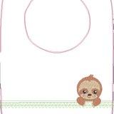 Faultier Stickdatei - Kissen und Lätzchen SET ITH