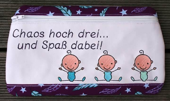 Stickdatei Strichmännchen Familie 1 mit Hund Set 196 - Sewando