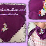 Stickdatei Einhorn Füllstich und Applikation - Sewando