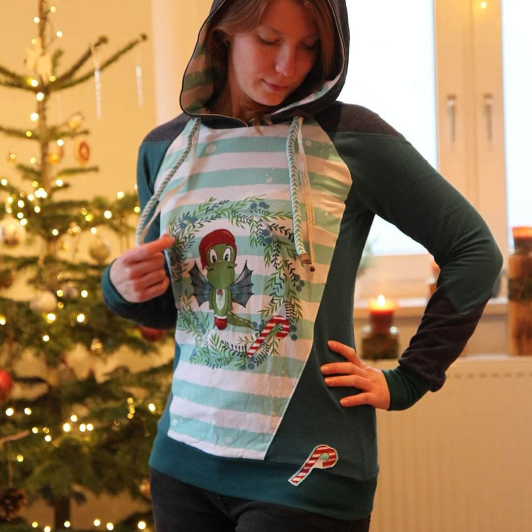 E-Book Raglanhoodie Lady Fjonna Gr. 32-50 (2 Schnitte enthalten) - Sewando