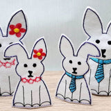 ITH Hasen Set Hase Ostern 3 Größen und 3 Designs Stickdatei - Sewando