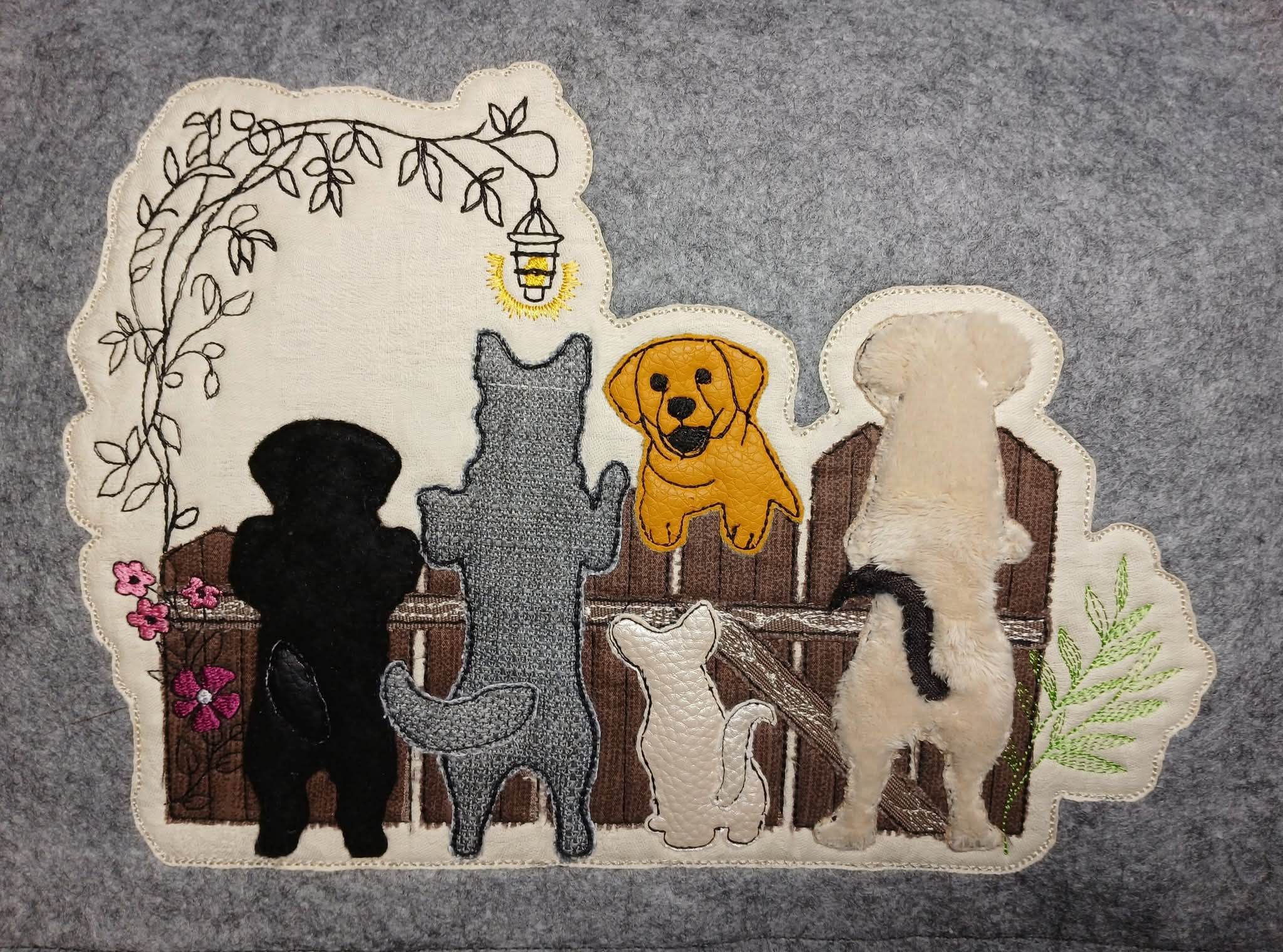 Hunde Stick Applikation ab 13x18 in 5 Größen - Sewando
