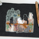 Katzen Stick Applikation ab 13x15 in 5 verschiedenen Größen - Sewando