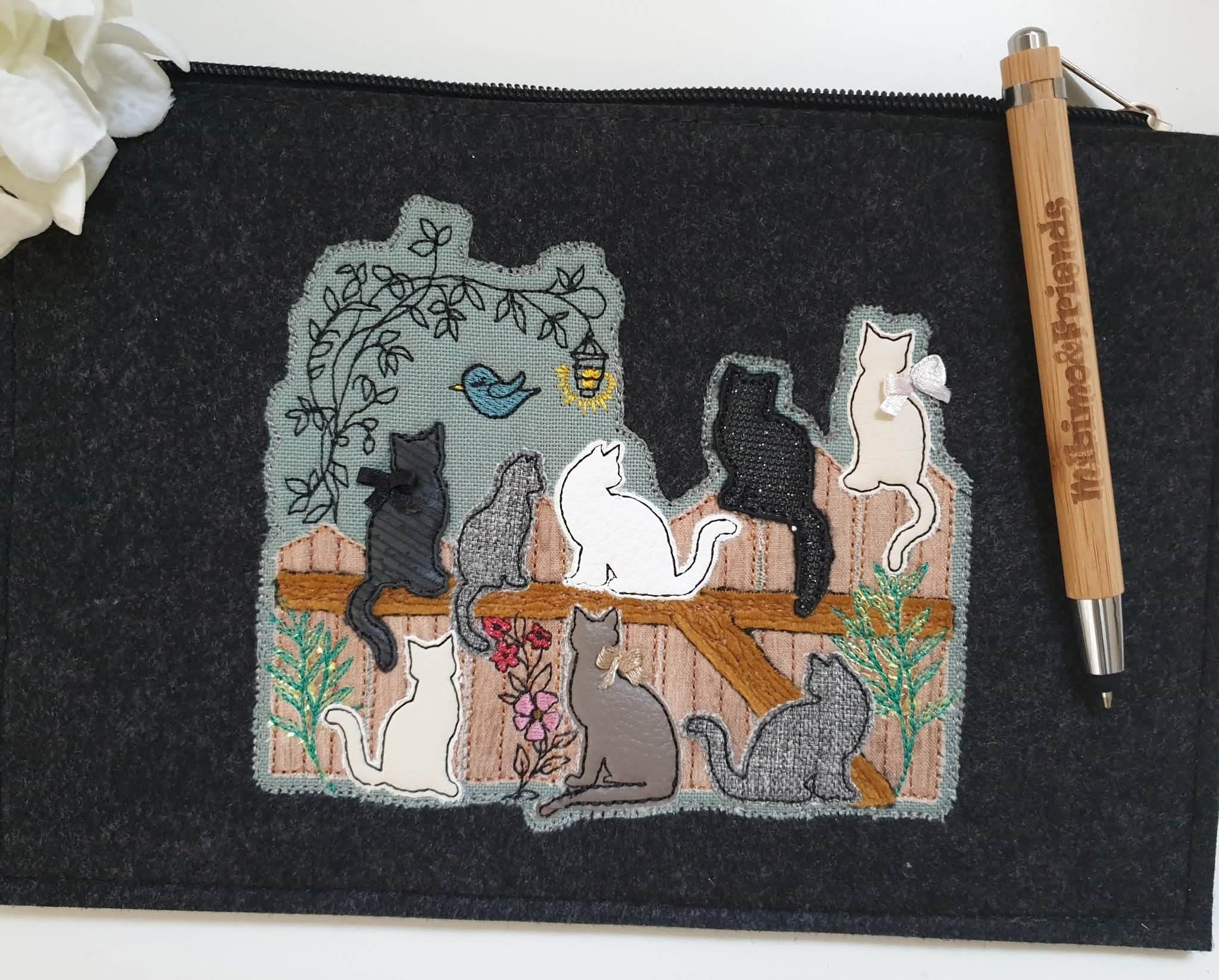 Katzen Stick Applikation ab 13x15 in 5 verschiedenen Größen - Sewando