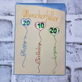 Wunscherfüller ITH 13x18 Stickdatei Geburtstag Geldgeschenk - Sewando