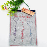Wunscherfüller ITH 13x18 Stickdatei Geburtstag Geldgeschenk - Sewando