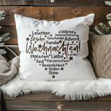 Plotterdatei Weihnachtsworte Wortwolke Herz