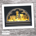 Lasercut-Datei SCHWIBBOGEN WEIHNACHTSDORF svg - Sewando