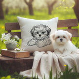 Stickdatei Shih Tzu Welpe "Lesley" - realistisch - FÜR HELLE STOFFE