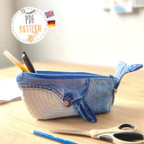 Wal-Mäppchen nähen, Schnittmuster für Jeans & Stoffreste