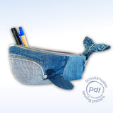 Wal-Mäppchen nähen, Schnittmuster für Jeans & Stoffreste