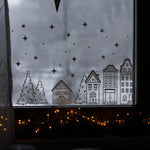 Plotterdatei SVG - Winterlandschaft | Weihnachten Häuserreihe – Christmas Village - Sewando