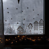 Plotterdatei SVG - Winterlandschaft | Weihnachten Häuserreihe – Christmas Village - Sewando