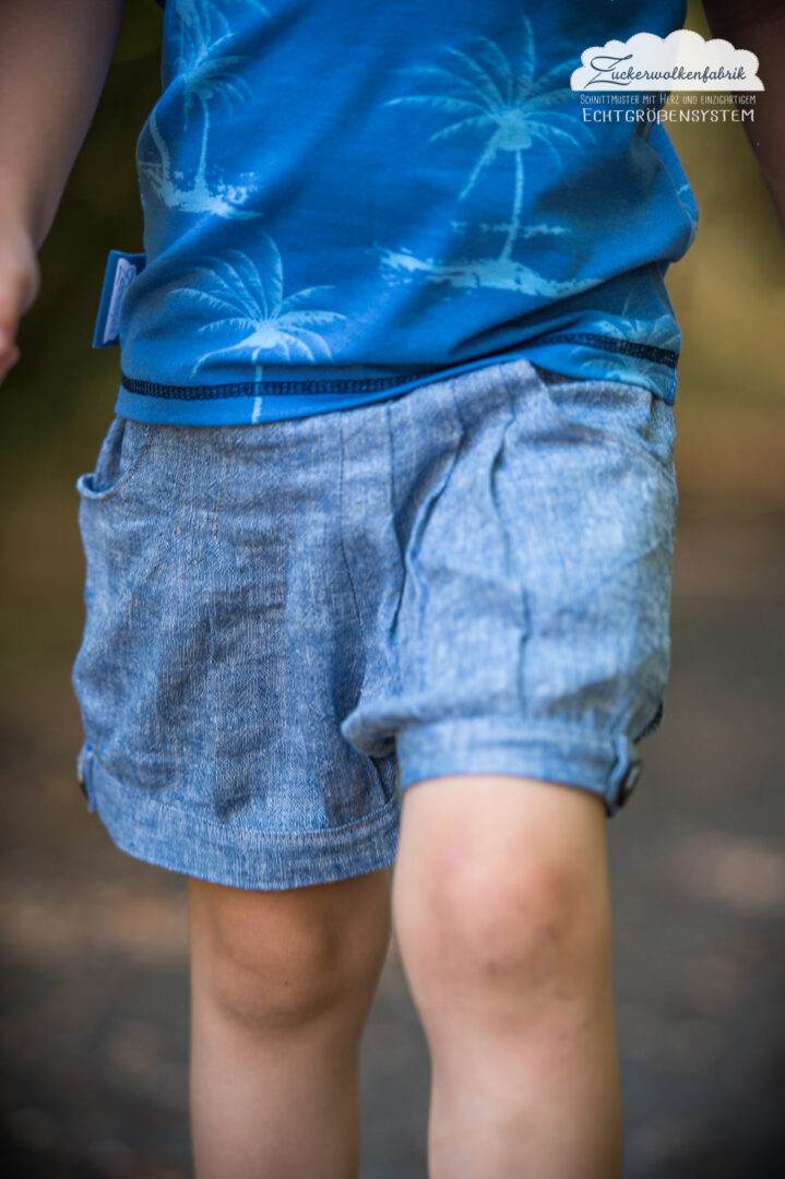 PASST IMMER Sonntagskind Gr. 116-152 | Shorts in 2 Längen | einzigartiges Passformsystem| - Sewando