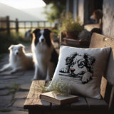 Stickdatei Australian Shepherd "Bruno" - realistisch - FÜR HELLE STOFFE