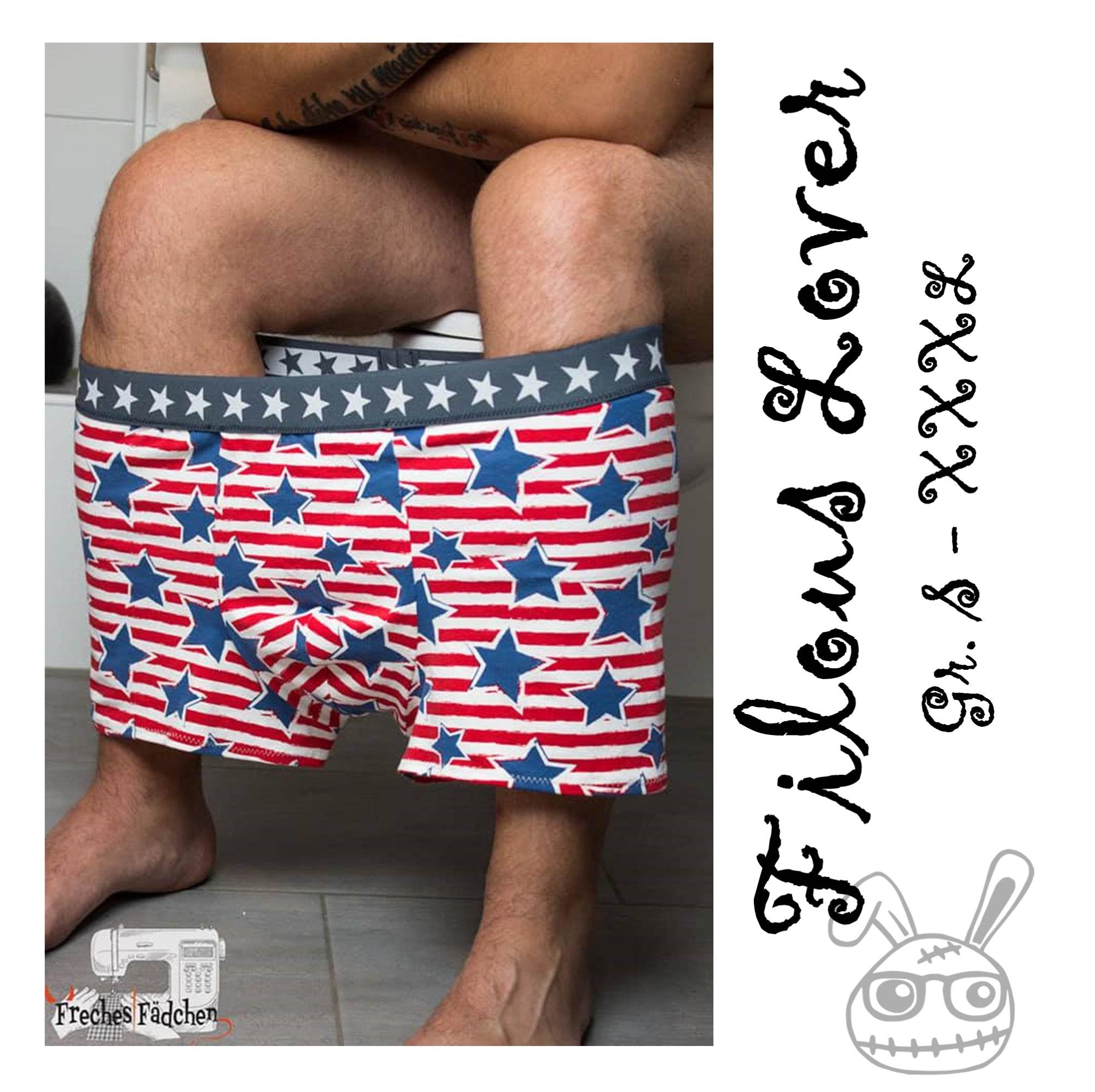 Schnittmuster Filous Lover Boxershorts Gr. S - XXXL - Sewando