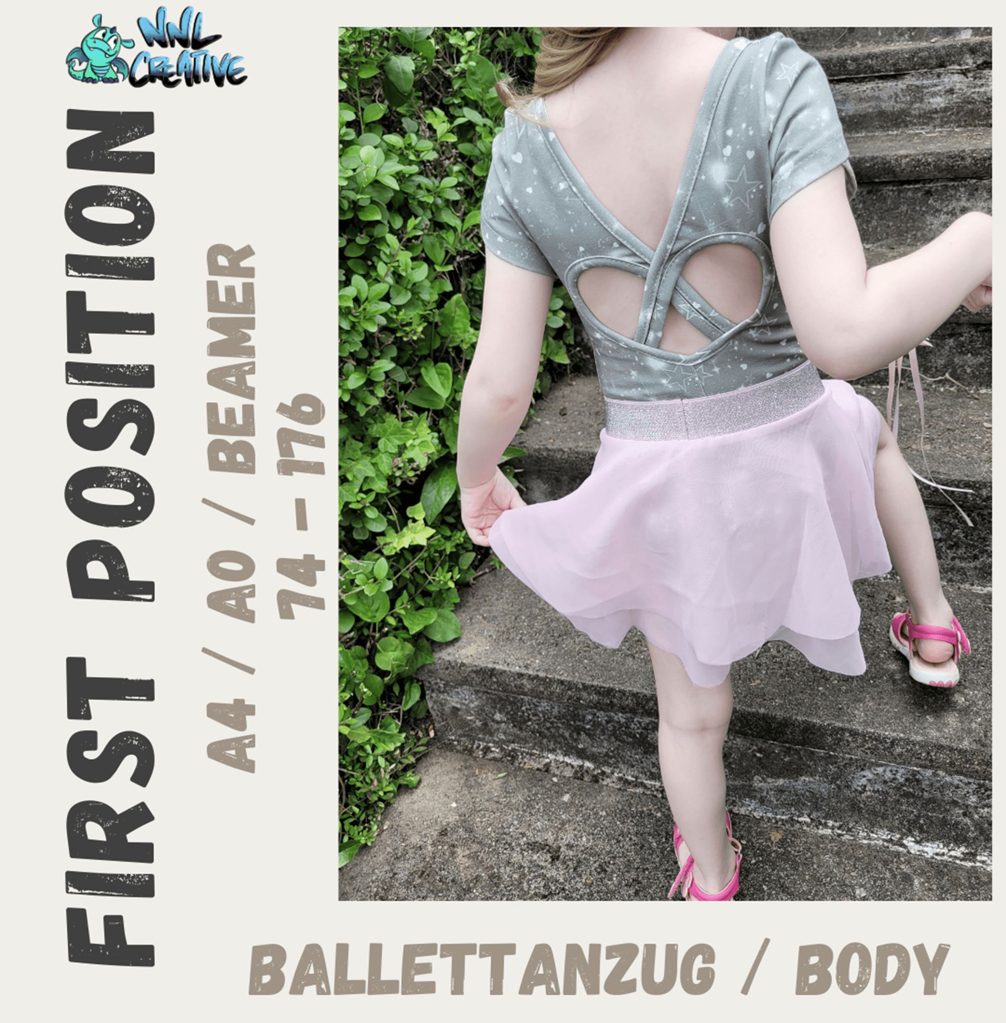 Schnittmuster *Ballettanzug First Position* #Turnanzug Gr. 74-176 - Sewando