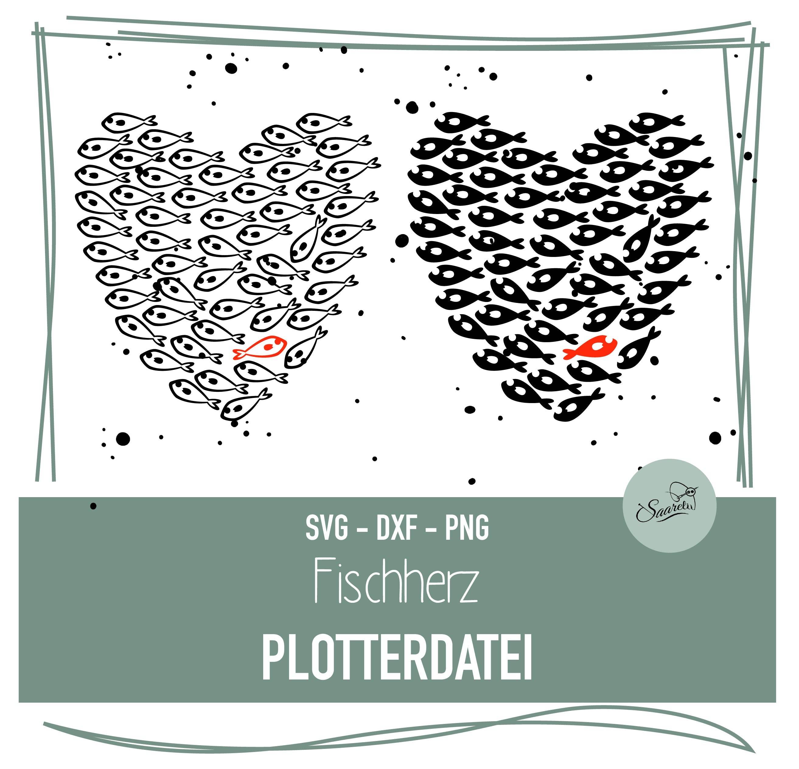 Plotterdatei Fischherz - Sewando