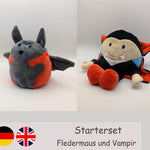 Starterset Wendekuscheltier Fledermaus Level 1 und Vampir Level 3 - Sewando
