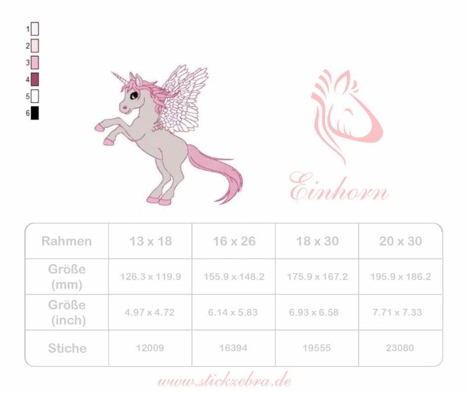 Einhorn Stickdatei, himmlischer Märchenzauber für deine Stickmaschine - Sewando