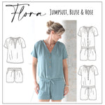 Schnittmuster Jumpsuit, Bluse & Hose Flora Gr. 32 - 52 - Sewando