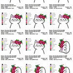 Stickdatei Cute Floral Cat - Sewando