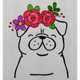 Stickdatei Cute Floral Pug - Sewando