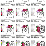 Stickdatei Cute Floral Pug - Sewando